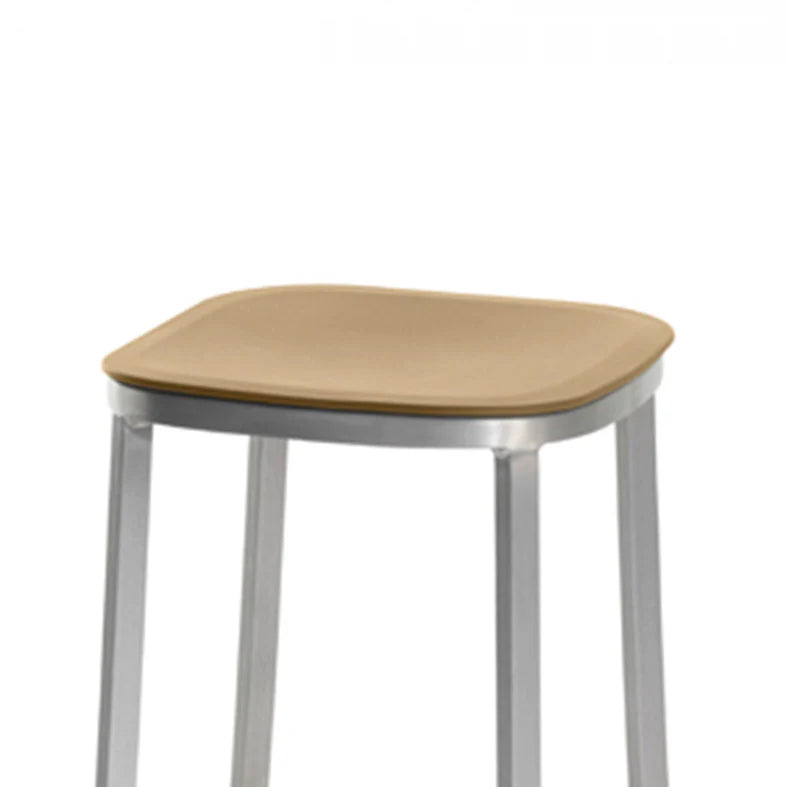 Emeco 1 Inch® Stool with Recycled Plastic Seat by Jasper Morrison