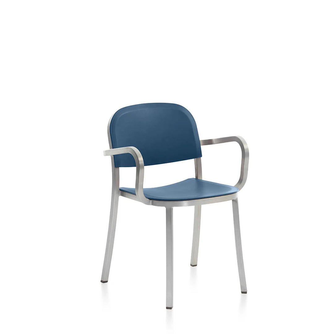 Emeco 1 Inch® Armchair with Recycled Plastic Seat by Jasper Morrison