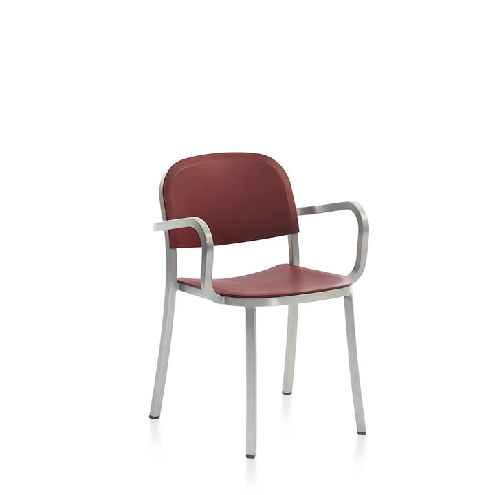 Emeco 1 Inch® Armchair with Recycled Plastic Seat by Jasper Morrison