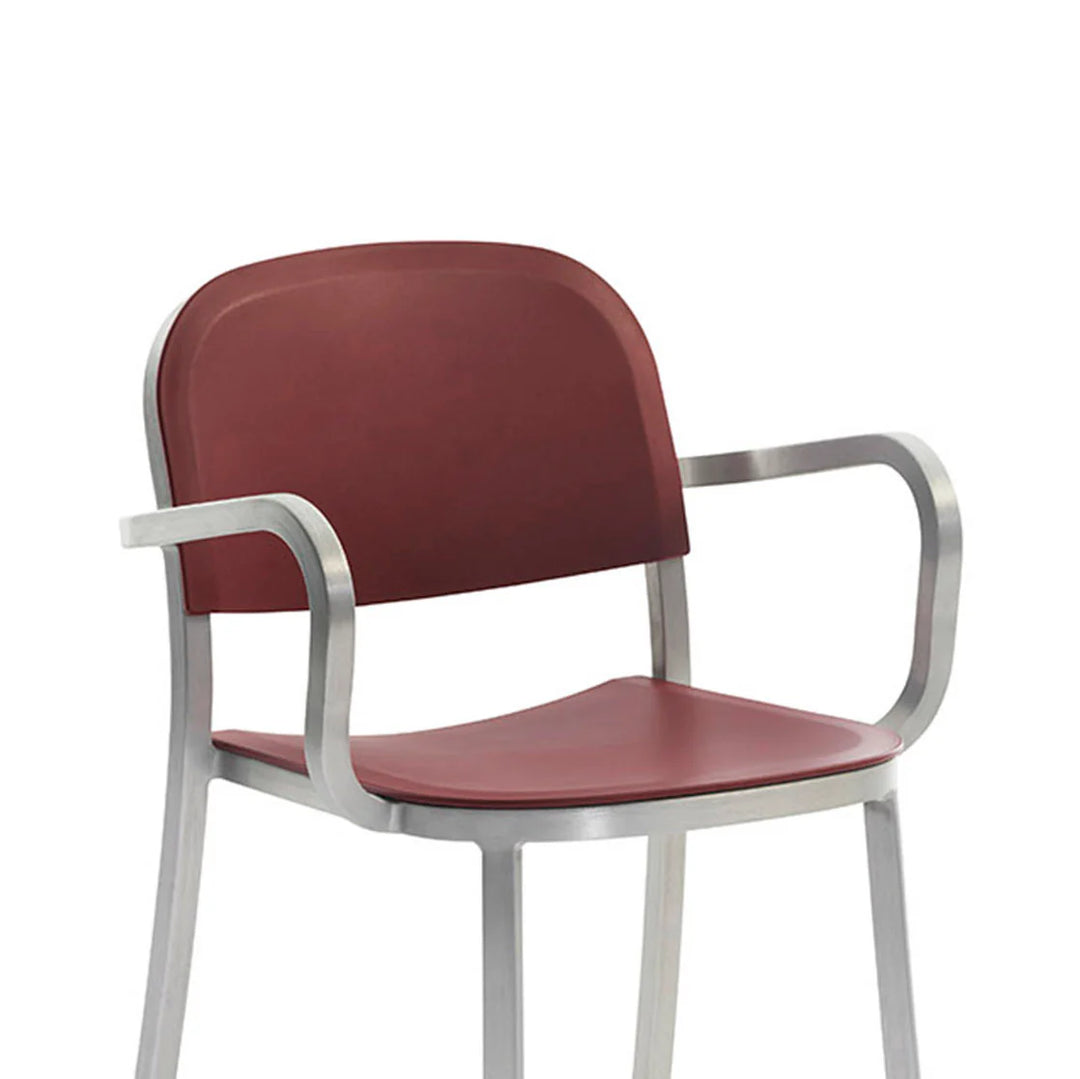 Emeco 1 Inch® Armchair with Recycled Plastic Seat by Jasper Morrison