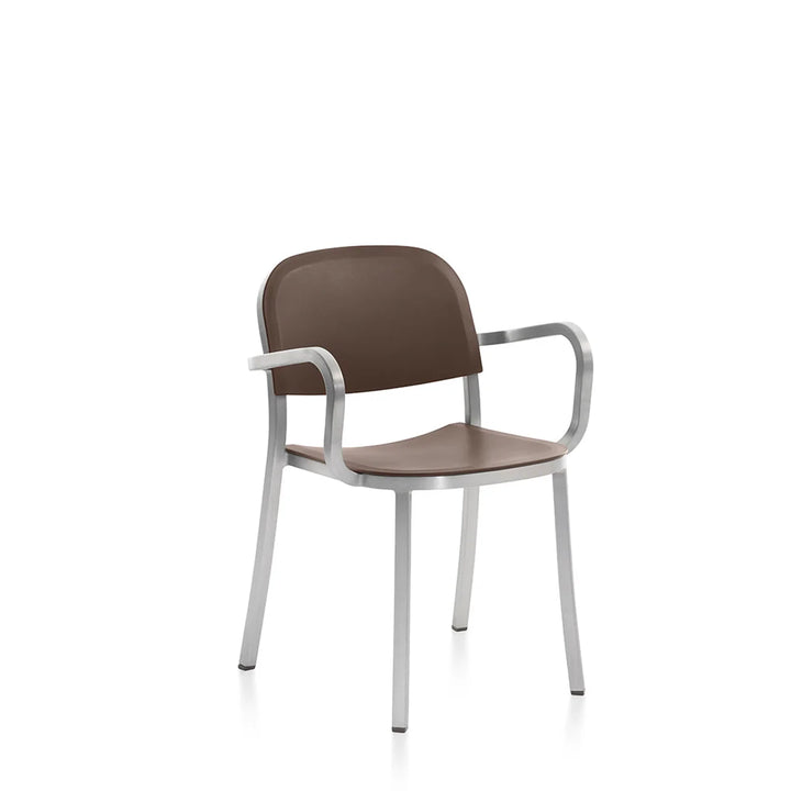 Emeco 1 Inch® Armchair with Recycled Plastic Seat by Jasper Morrison