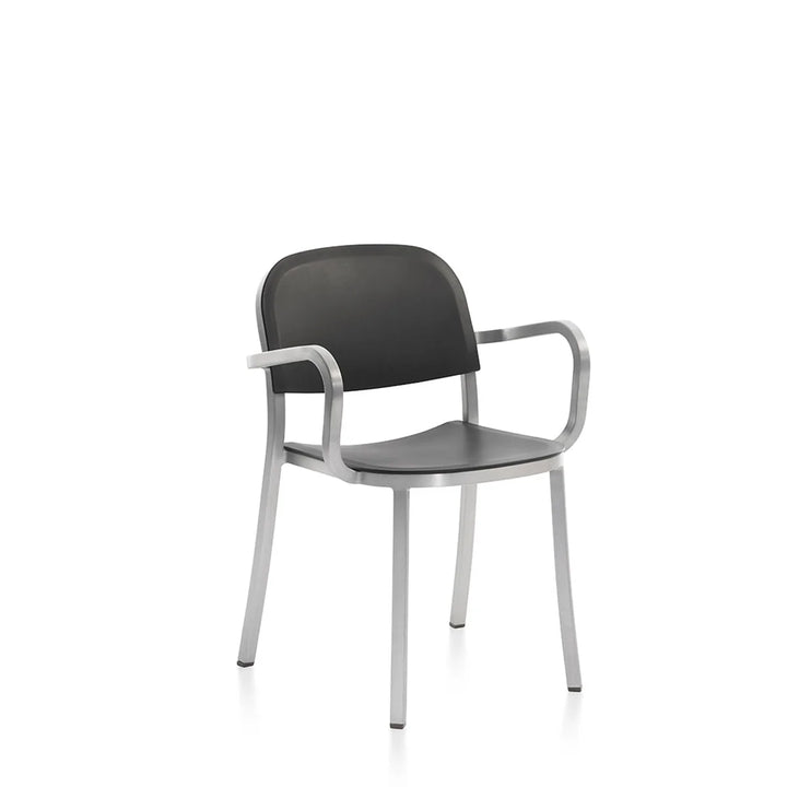 Emeco 1 Inch® Armchair with Recycled Plastic Seat by Jasper Morrison