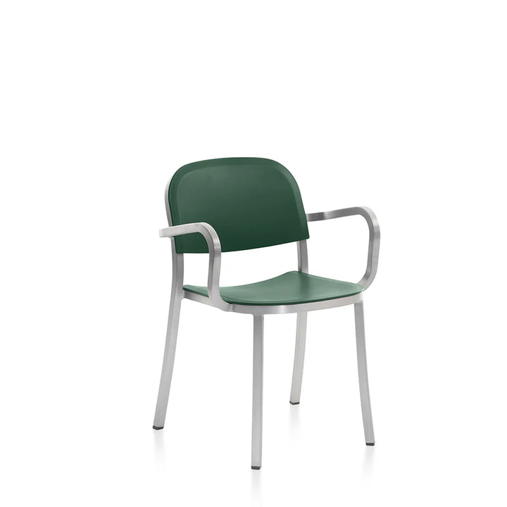 Emeco 1 Inch® Armchair with Recycled Plastic Seat by Jasper Morrison