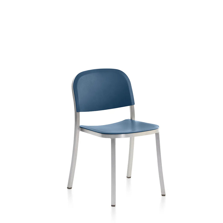 Emeco 1 Inch® Side Chair with Recycled Plastic Seat by Jasper Morrison