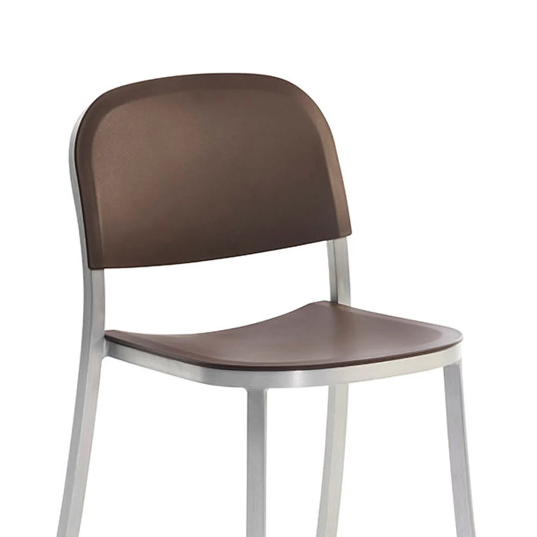 Emeco 1 Inch® Side Chair with Recycled Plastic Seat by Jasper Morrison