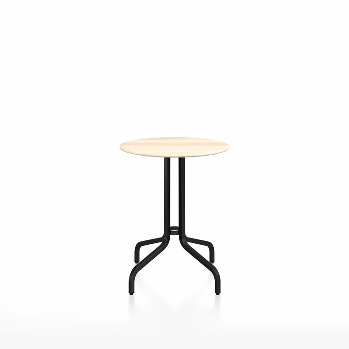 Emeco 1 Inch® 24inch Black Powder Coated Round Café Table by Jasper Morrison