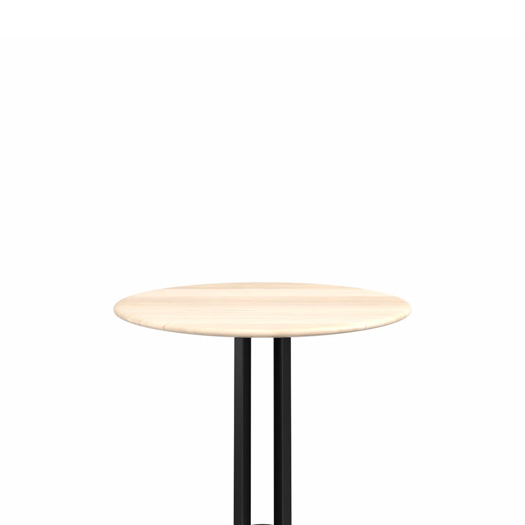 Emeco 1 Inch® 24inch Black Powder Coated Round Café Table by Jasper Morrison