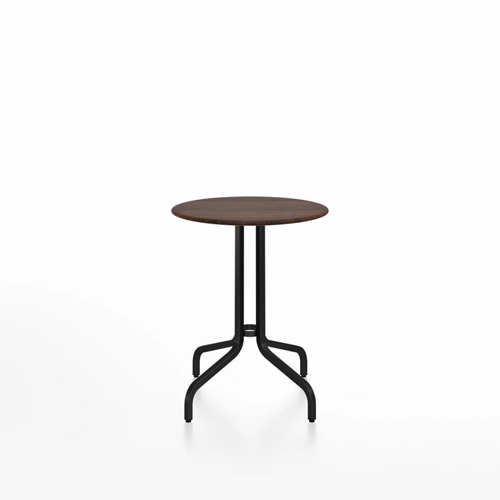 Emeco 1 Inch® 24inch Black Powder Coated Round Café Table by Jasper Morrison