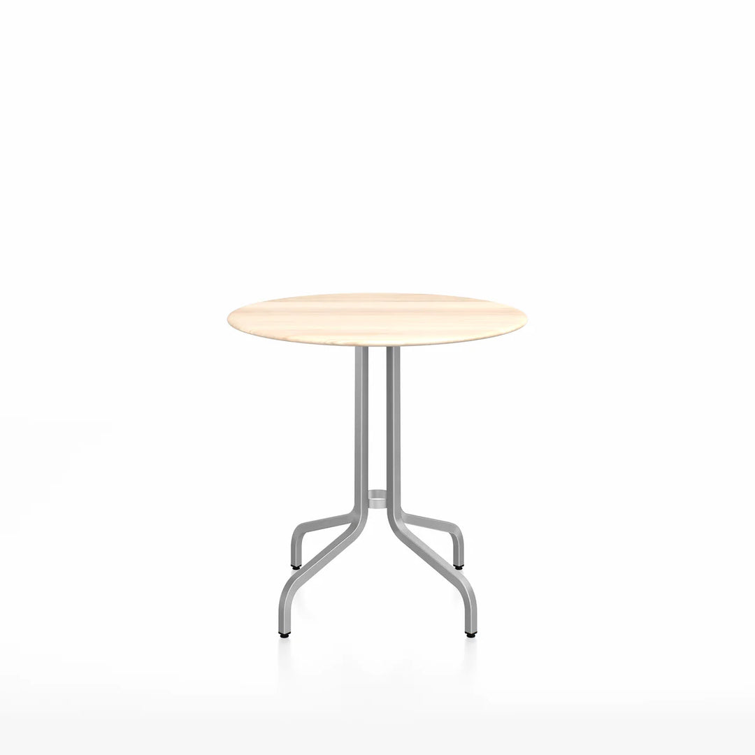 Emeco 1 Inch® Round Café Table by Jasper Morrison 24inch Brushed Aluminum