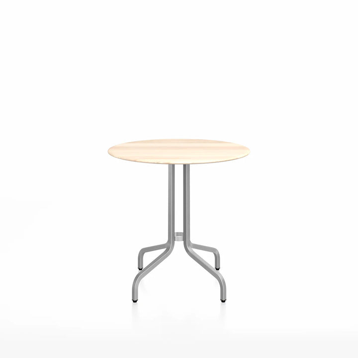 Emeco 1 Inch® Round Café Table by Jasper Morrison 24inch Brushed Aluminum