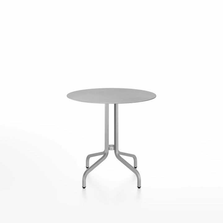 Emeco 1 Inch® Round Café Table by Jasper Morrison 24inch Brushed Aluminum