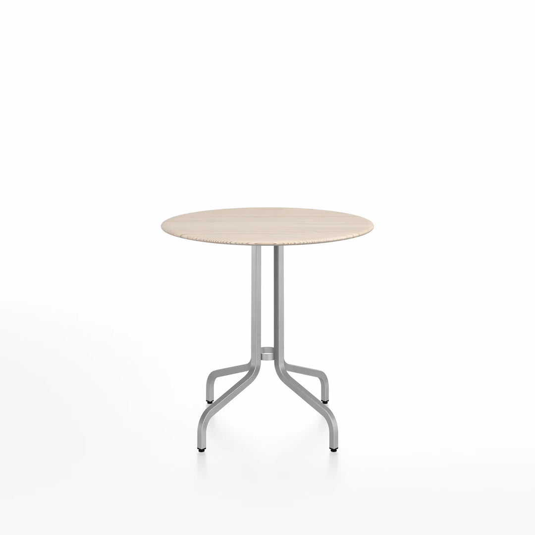 Emeco 1 Inch® Round Café Table by Jasper Morrison 24inch Brushed Aluminum