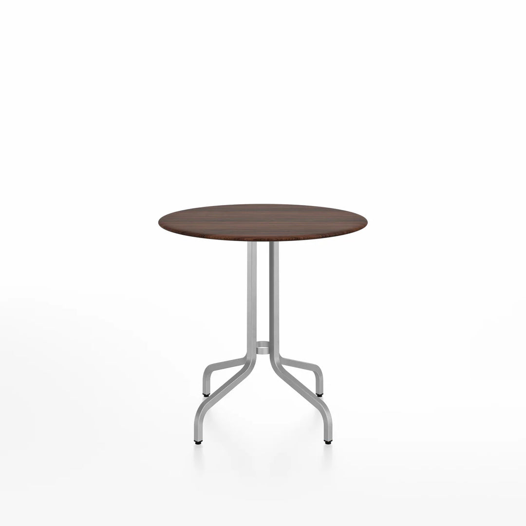 Emeco 1 Inch® Round Café Table by Jasper Morrison 24inch Brushed Aluminum