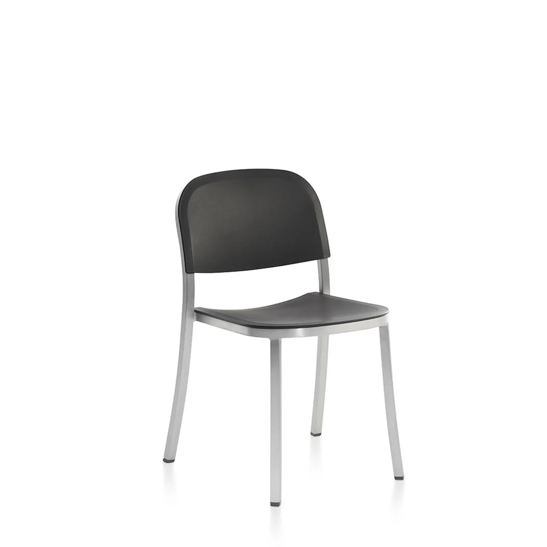 Emeco 1 Inch® Side Chair with Recycled Plastic Seat by Jasper Morrison