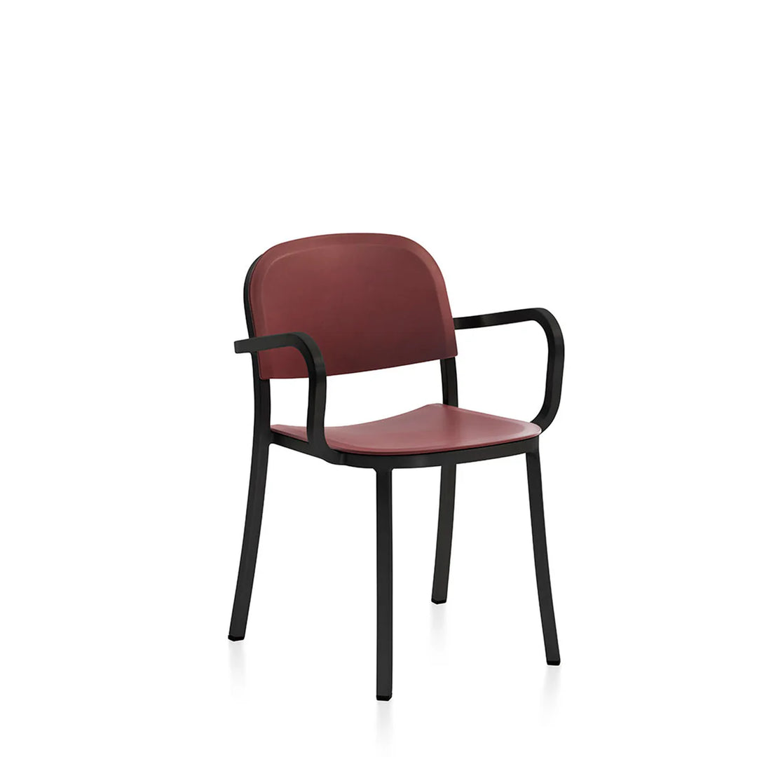 Emeco 1 Inch® Armchair with Recycled Plastic Seat by Jasper Morrison