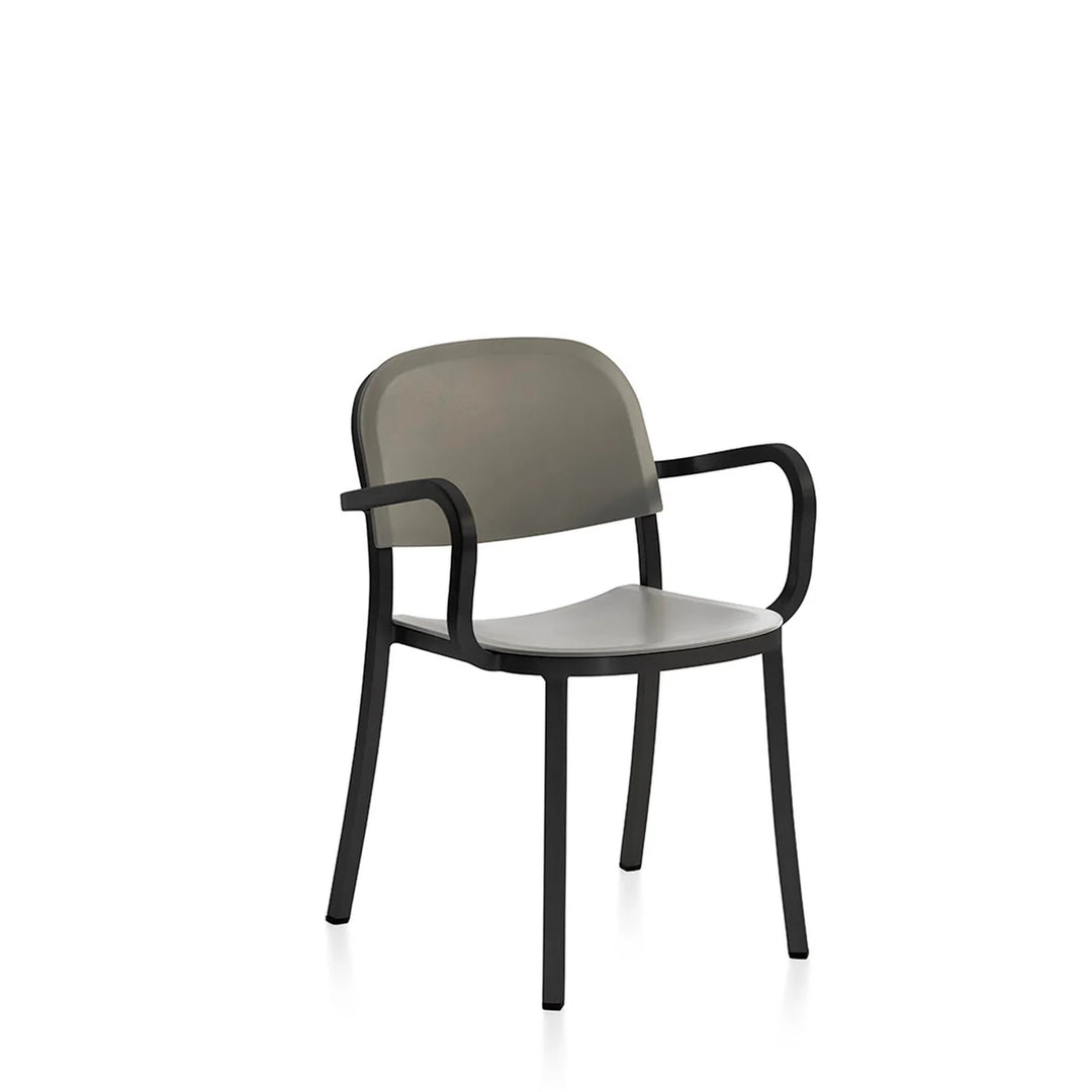 Emeco 1 Inch® Armchair with Recycled Plastic Seat by Jasper Morrison