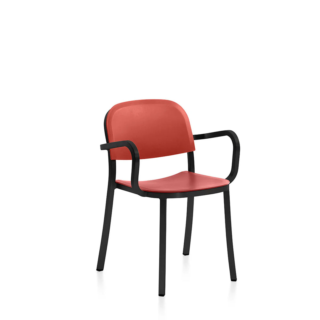 Emeco 1 Inch® Armchair with Recycled Plastic Seat by Jasper Morrison