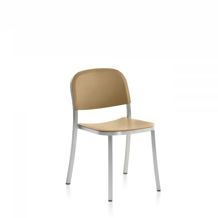 Emeco 1 Inch® Side Chair with Recycled Plastic Seat by Jasper Morrison