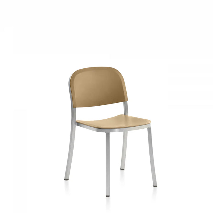 Emeco 1 Inch® Side Chair with Recycled Plastic Seat by Jasper Morrison