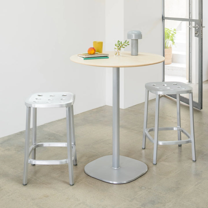 Emeco 1 Inch® All Aluminum Small Stool by Jasper Morrison