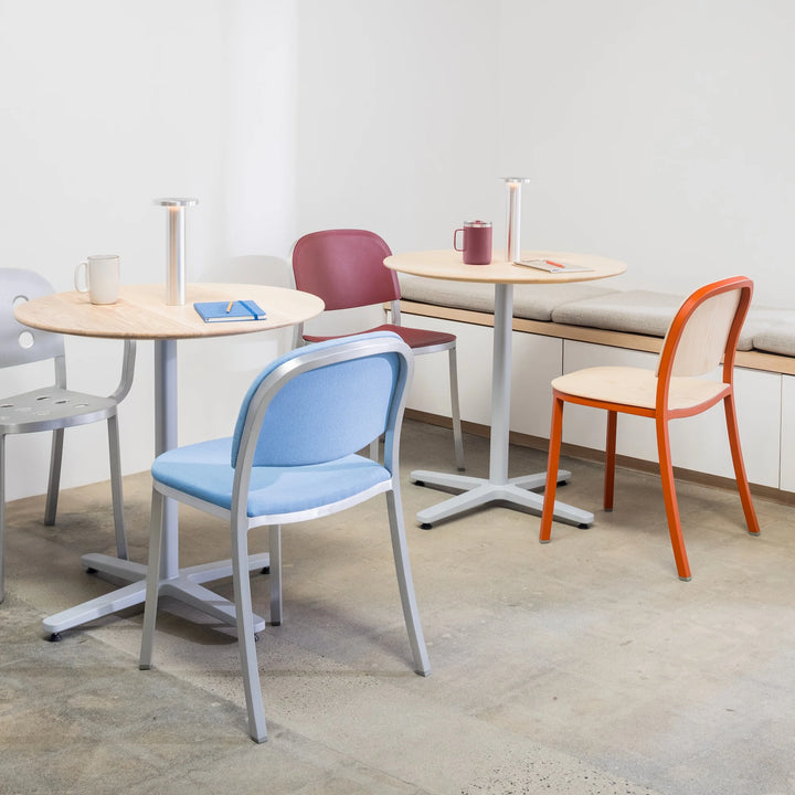 Emeco 1 Inch® Side Chair with Recycled Plastic Seat by Jasper Morrison