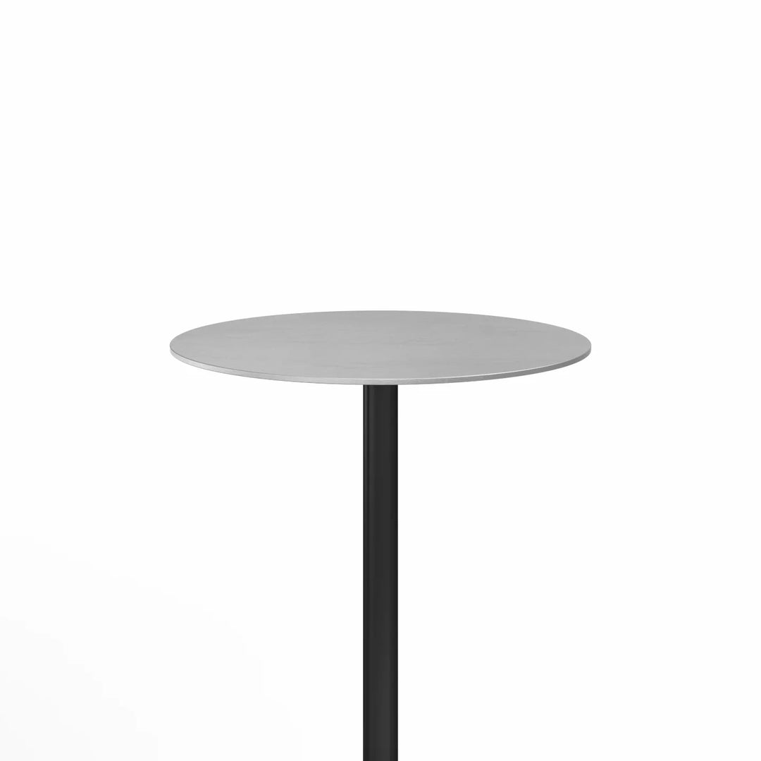 Emeco 2 Inch® X Base Bar Table, 30inches Black Powder Coated Round by Jasper Morrison