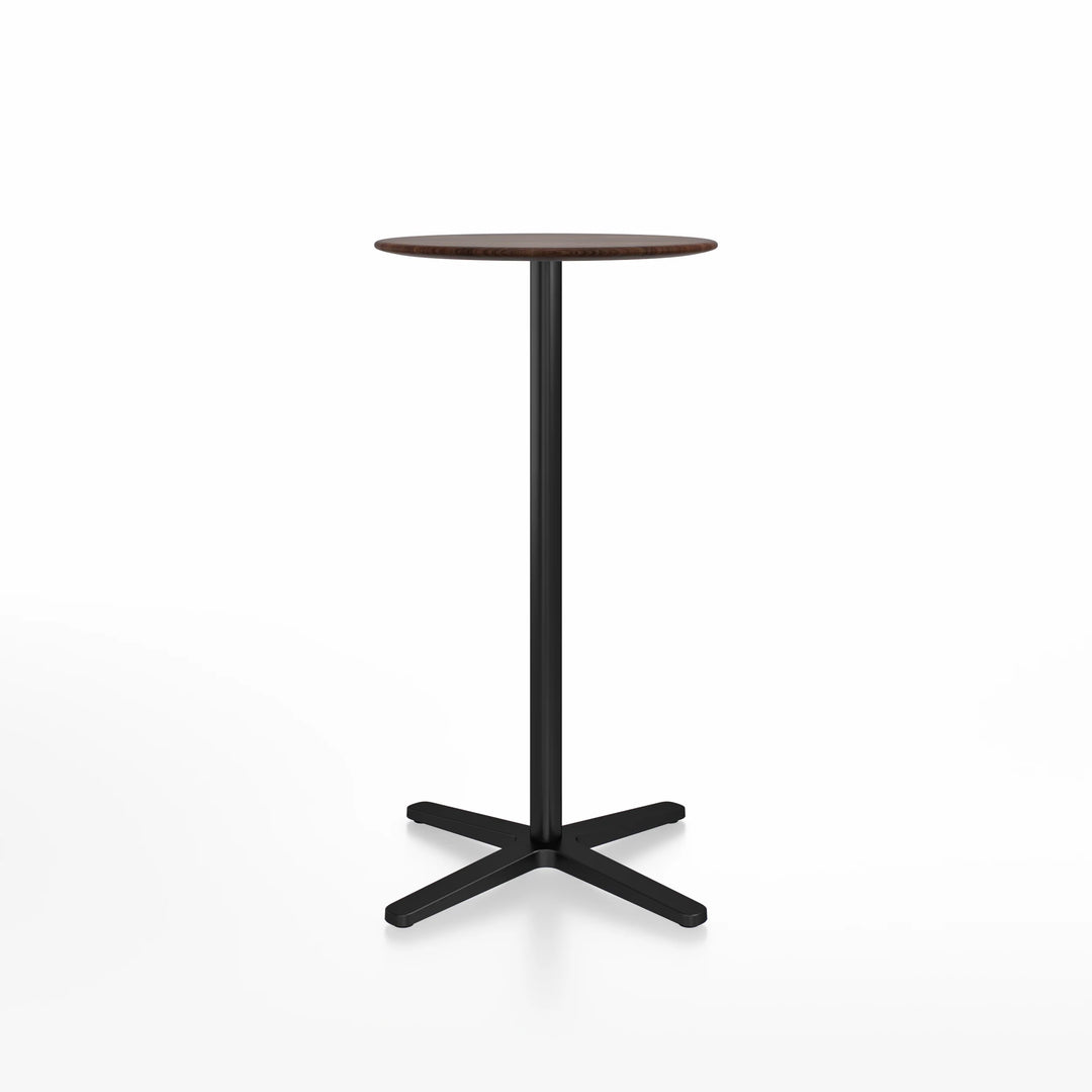 Emeco 2 Inch® X Base Bar Table, 30inches Black Powder Coated Round by Jasper Morrison