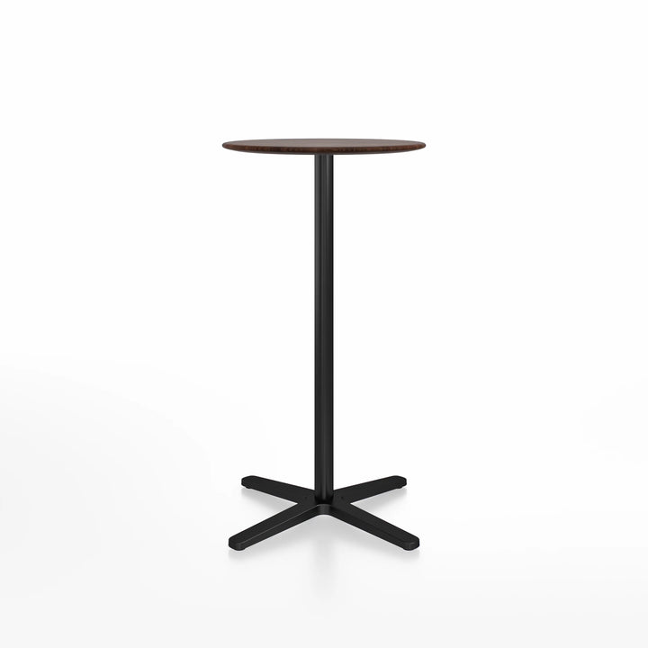 Emeco 2 Inch® X Base Bar Table, 30inches Black Powder Coated Round by Jasper Morrison