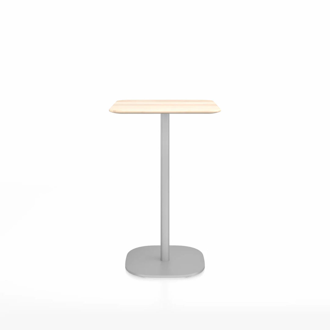 Emeco 2 Inch® X Base Counter Table, 30inches Silver Powder Coated Square by Jasper Morrison