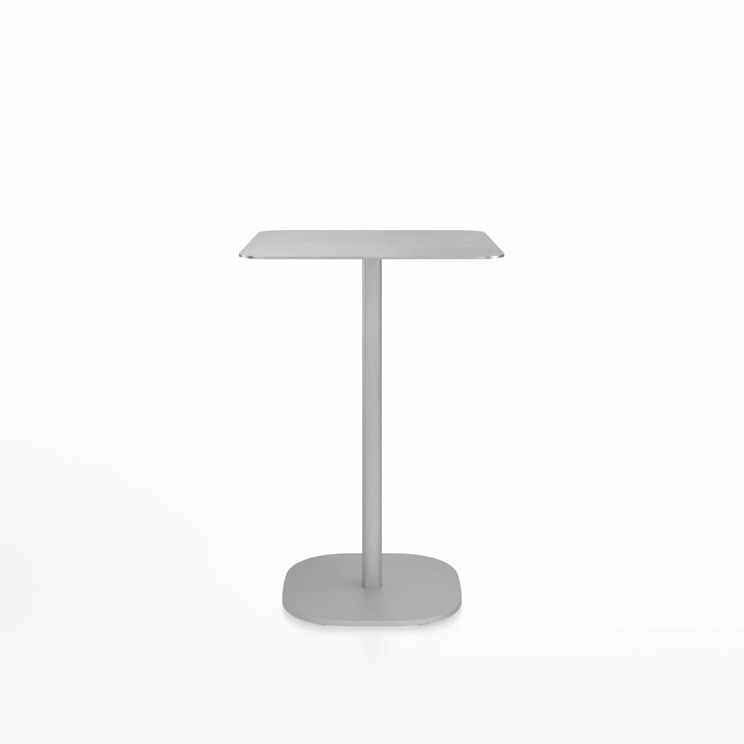 Emeco 2 Inch® X Base Counter Table, 30inches Silver Powder Coated Square by Jasper Morrison