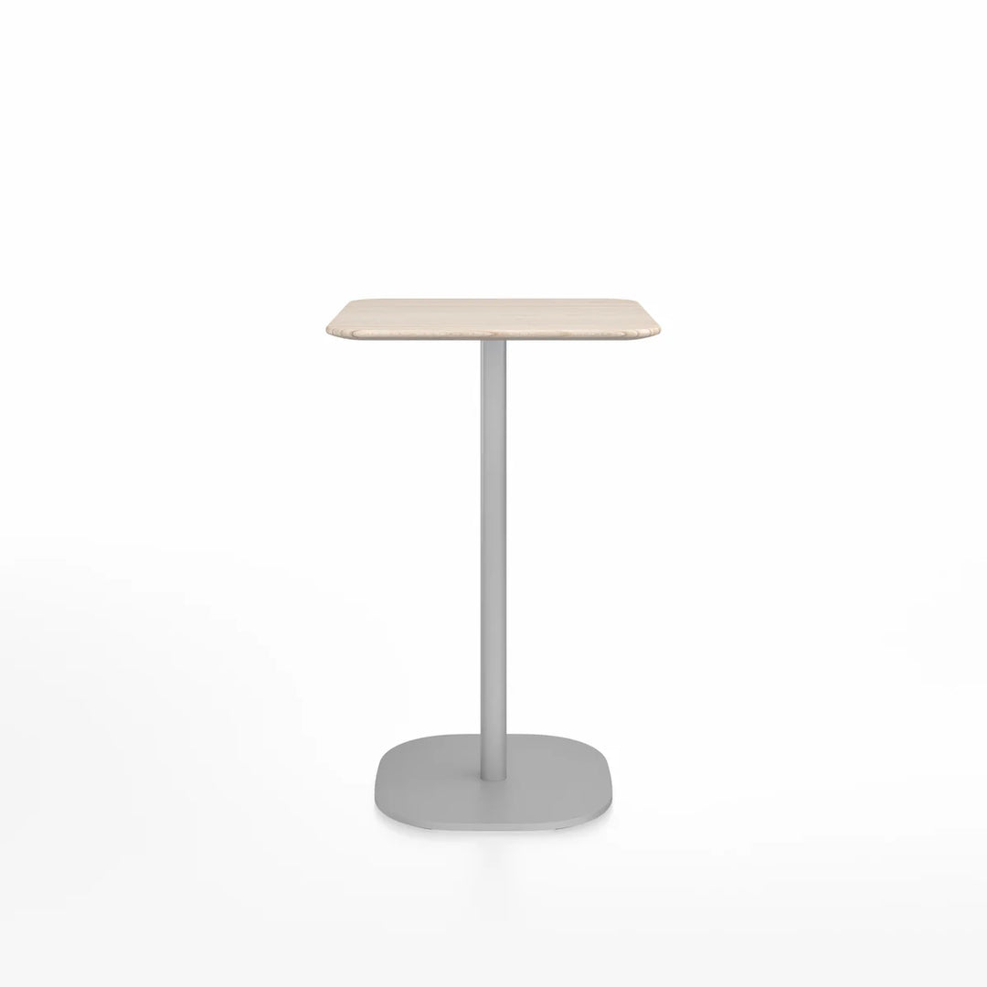 Emeco 2 Inch® X Base Counter Table, 30inches Silver Powder Coated Square by Jasper Morrison