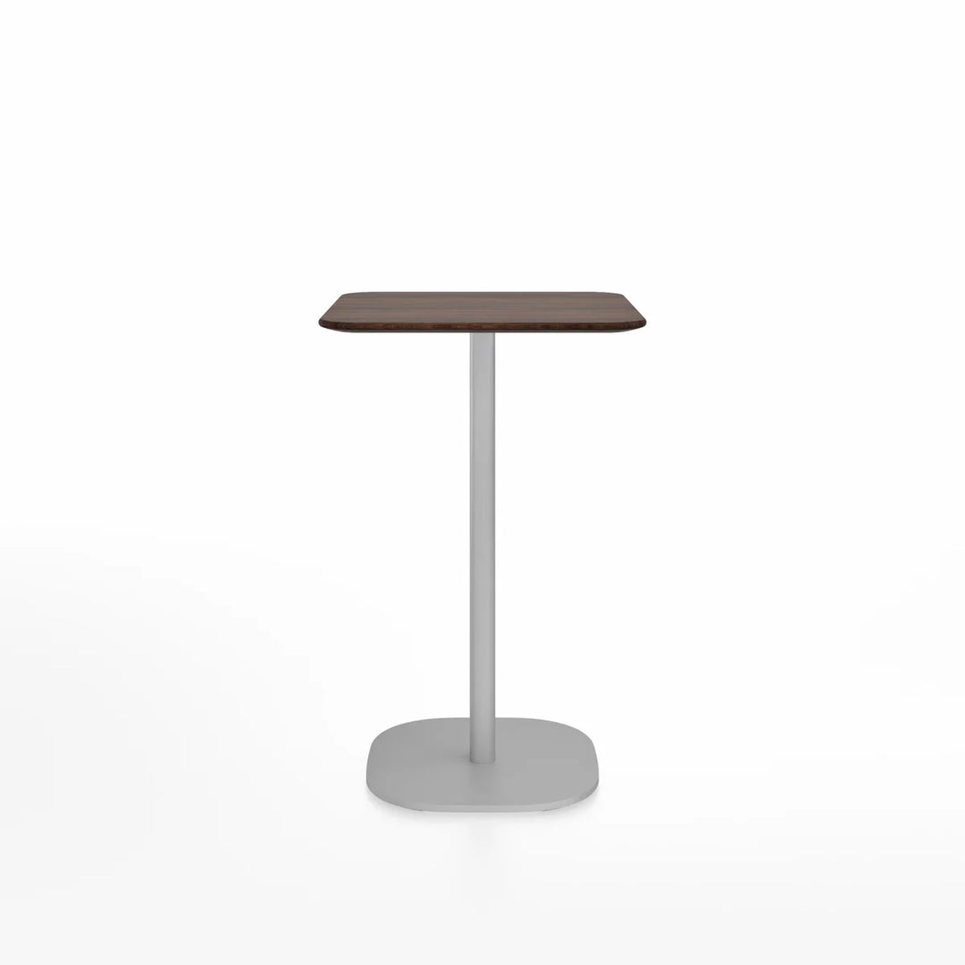 Emeco 2 Inch® X Base Counter Table, 30inches Silver Powder Coated Square by Jasper Morrison