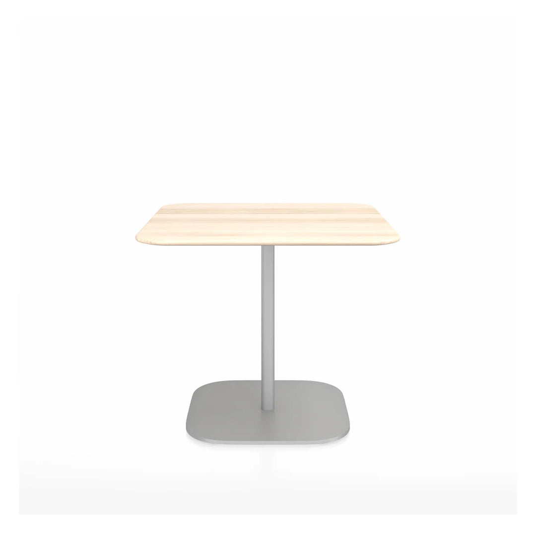 Emeco 2 Inch® Flat Base Café Table by Jasper Morrison 30inches Hand Brushed