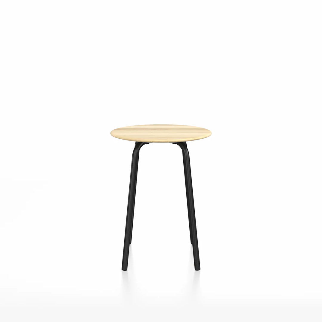 Emeco 24" Black Powder Coated Parrish Café Table, Round by Konstantin Grcic