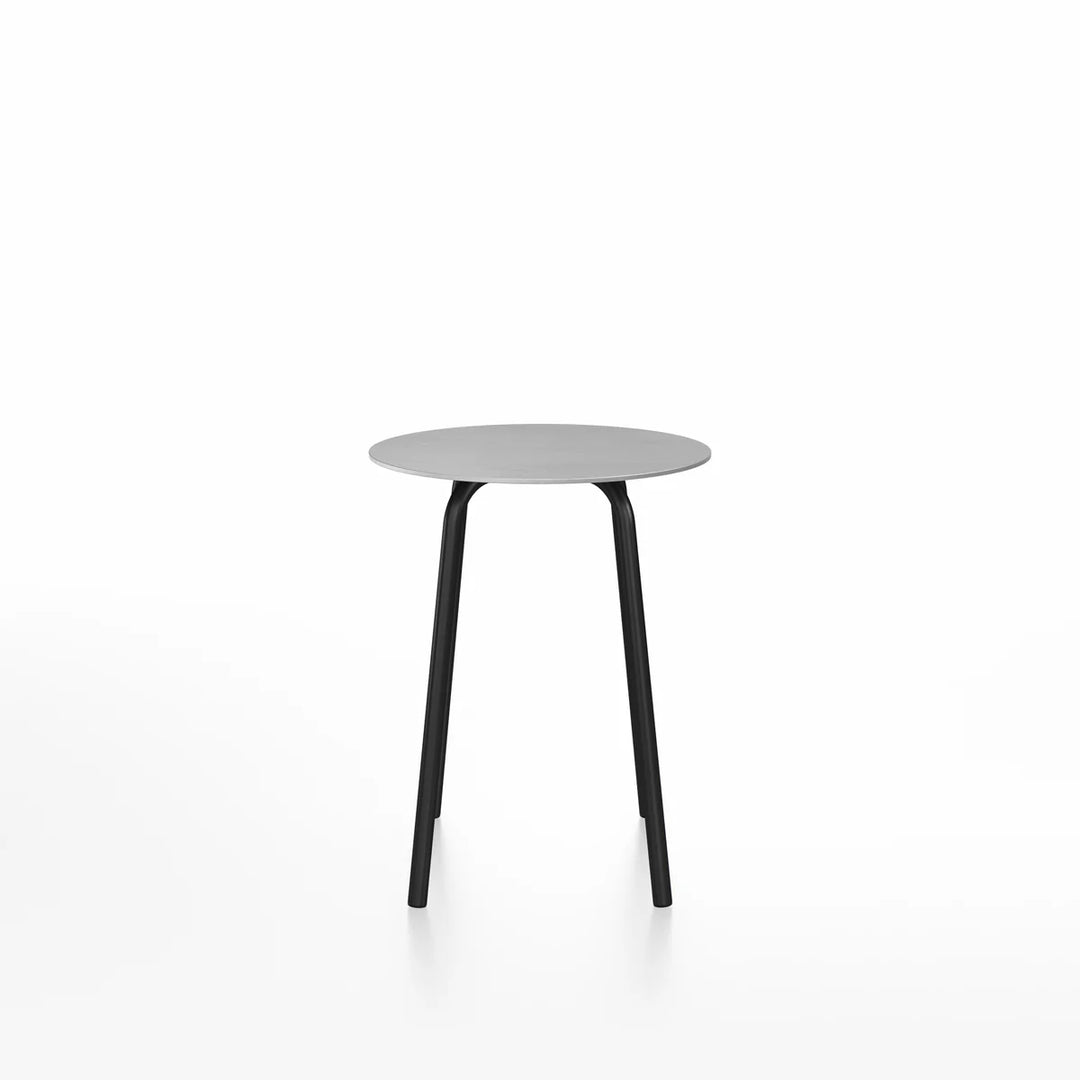 Emeco 24" Black Powder Coated Parrish Café Table, Round by Konstantin Grcic