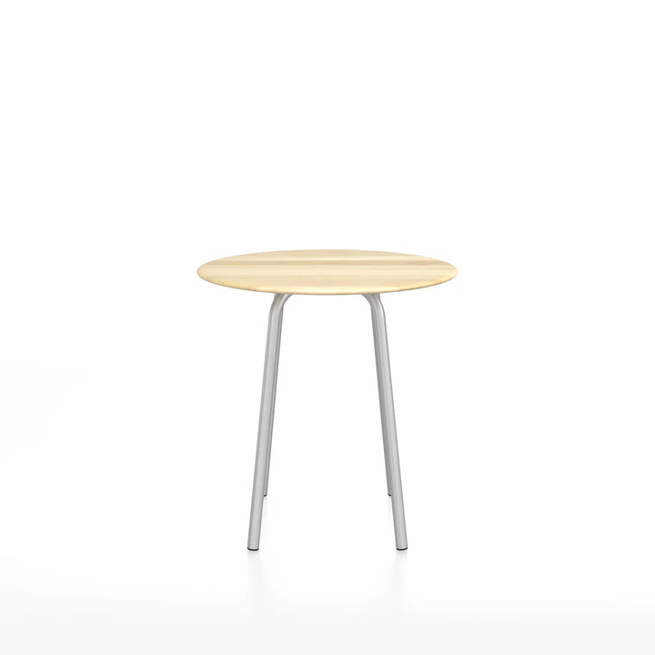 Emeco 30" Clear Anodized Aluminum Base Parrish Café Table, Round by Konstantin Grcic