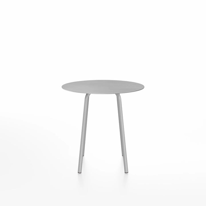 Emeco 24" Clear Anodized Aluminum Base Parrish Café Table, Round by Konstantin Grcic