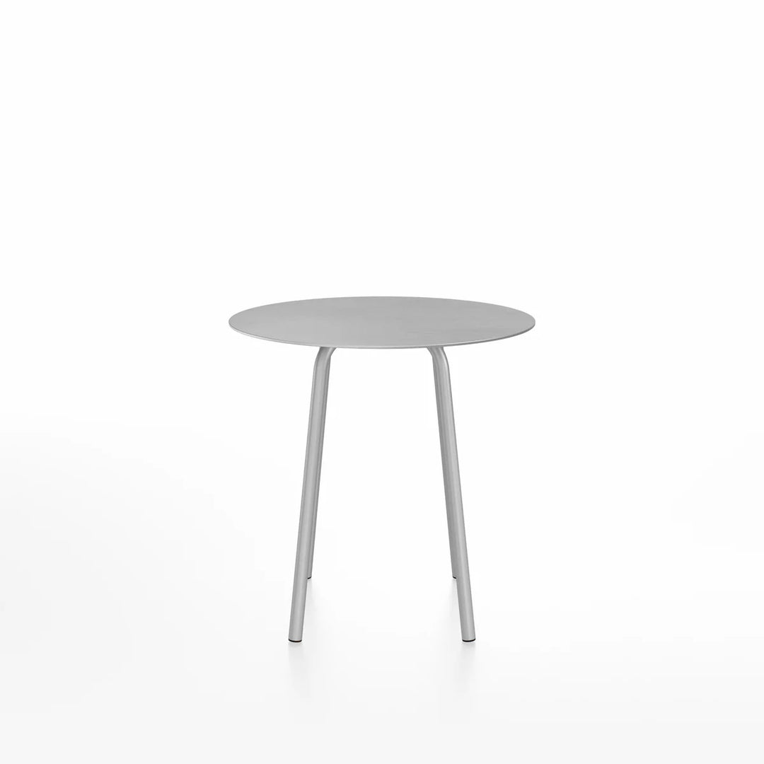 Emeco 30" Clear Anodized Aluminum Base Parrish Café Table, Round by Konstantin Grcic