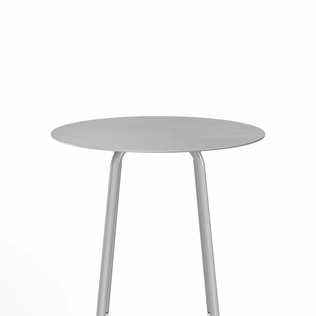 Emeco 24" Clear Anodized Aluminum Base Parrish Café Table, Round by Konstantin Grcic