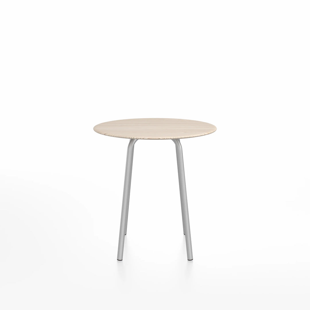 Emeco 30" Clear Anodized Aluminum Base Parrish Café Table, Round by Konstantin Grcic