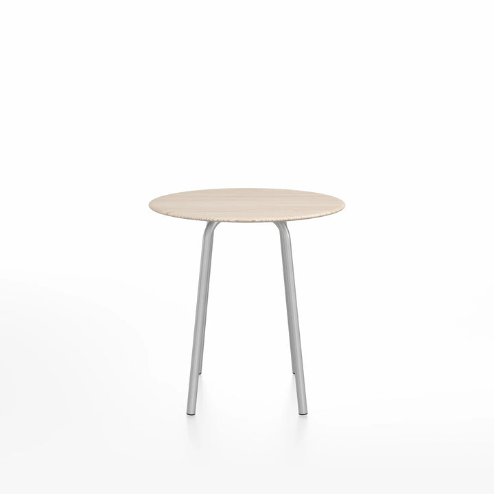Emeco 30" Clear Anodized Aluminum Base Parrish Café Table, Round by Konstantin Grcic
