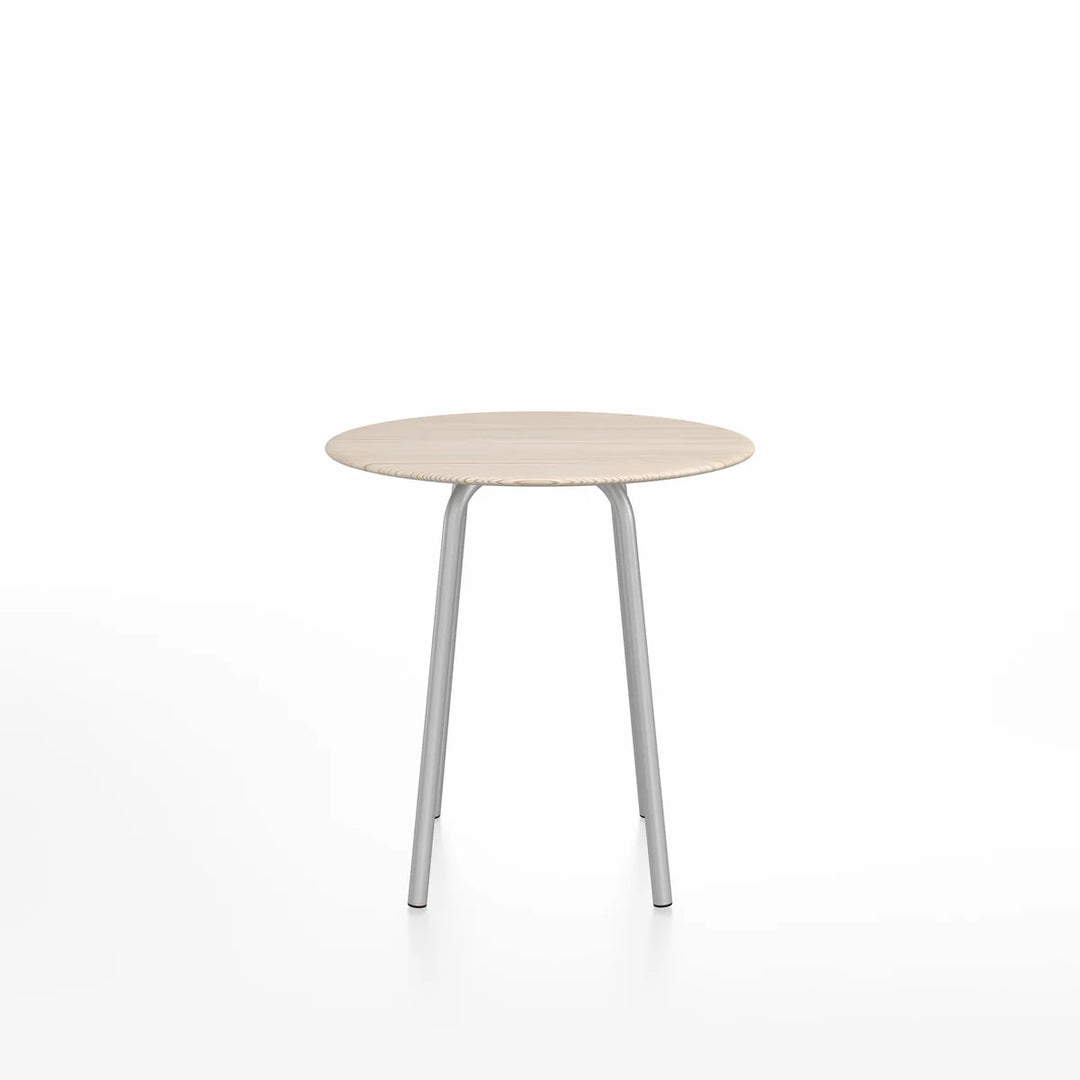 Emeco 24" Clear Anodized Aluminum Base Parrish Café Table, Round by Konstantin Grcic