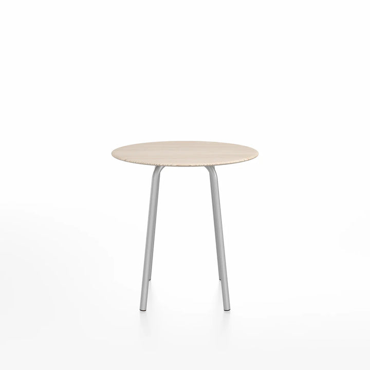 Emeco 24" Clear Anodized Aluminum Base Parrish Café Table, Round by Konstantin Grcic
