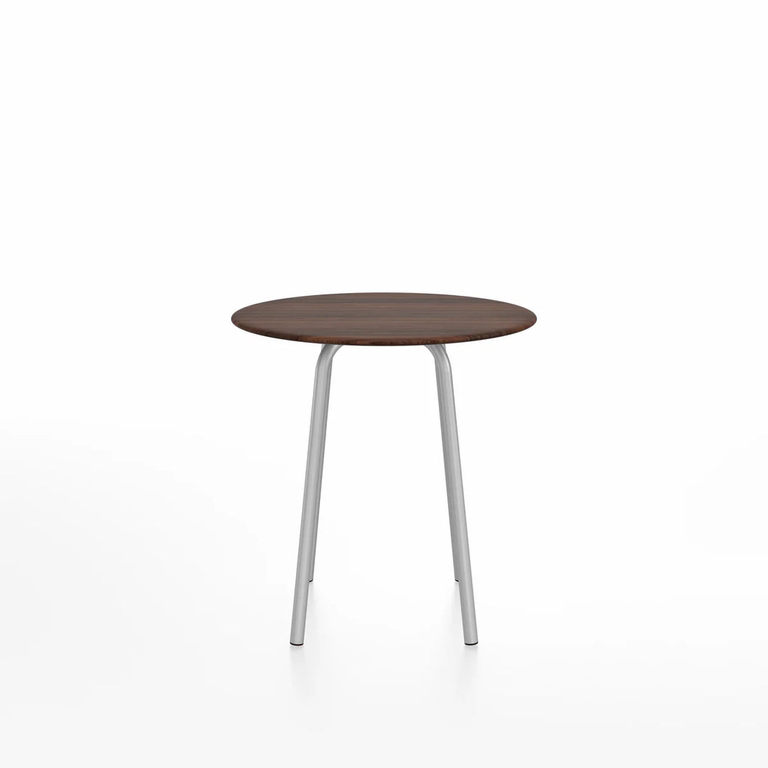 Emeco 30" Clear Anodized Aluminum Base Parrish Café Table, Round by Konstantin Grcic