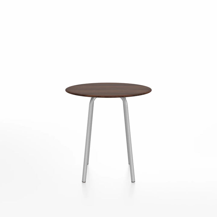 Emeco 30" Clear Anodized Aluminum Base Parrish Café Table, Round by Konstantin Grcic