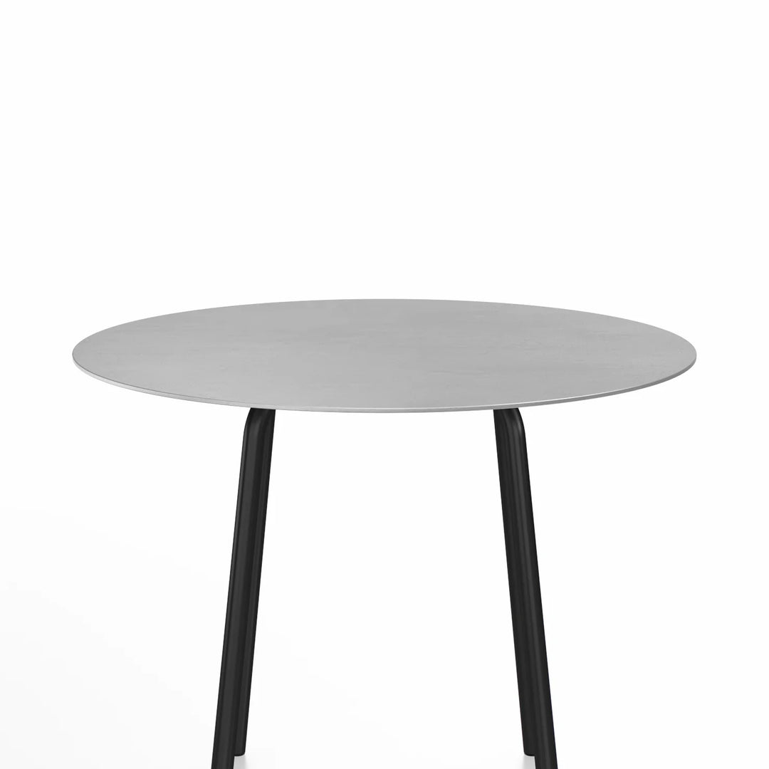 Emeco 36" Black Powder Coated Parrish Café Table, Round by Konstantin Grcic