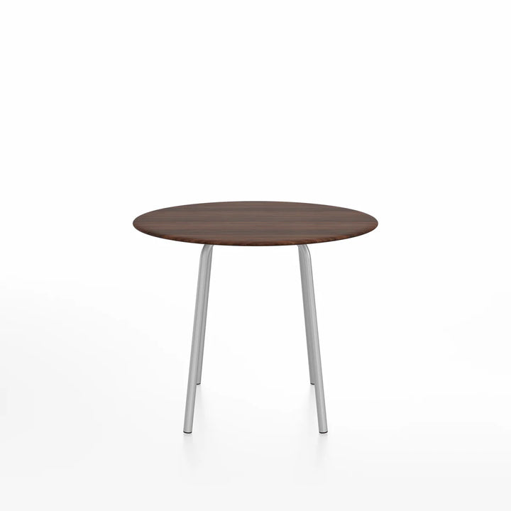 Emeco 36" Clear Anodized Aluminum Base Parrish Café Table, Round by Konstantin Grcic