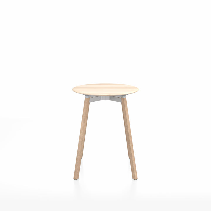 Emeco SU® Round Café Table – 24" | Black Anodized Aluminum Base by Nendo
