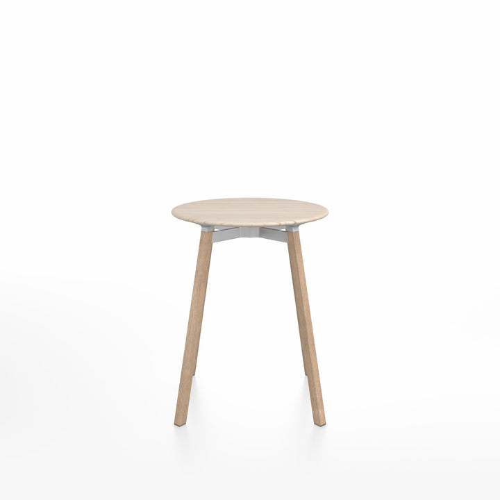 Emeco SU® Round Café Table – 24" | Black Anodized Aluminum Base by Nendo