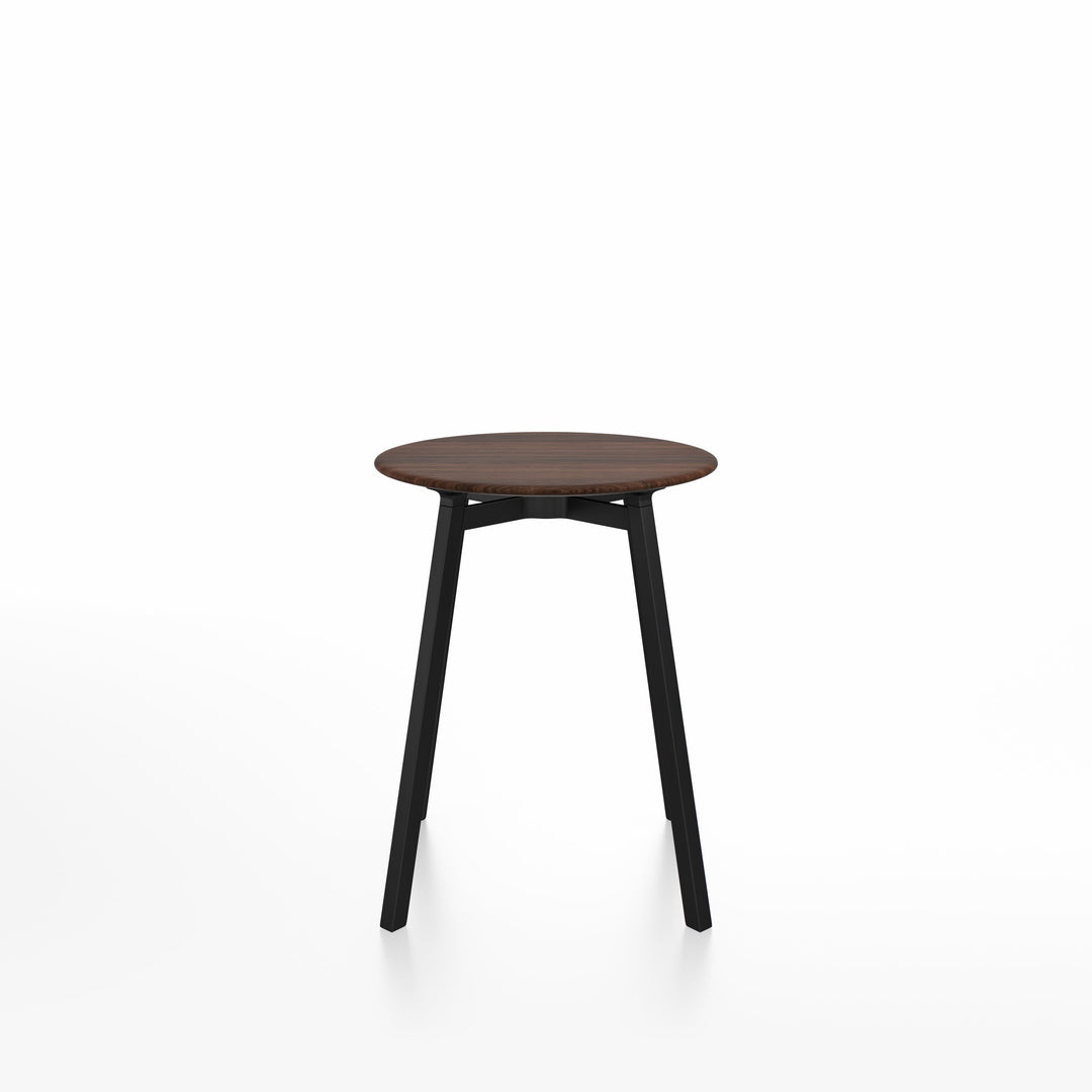 Emeco SU® Round Café Table – 24" | Clear Anodized Aluminum Base by Nendo
